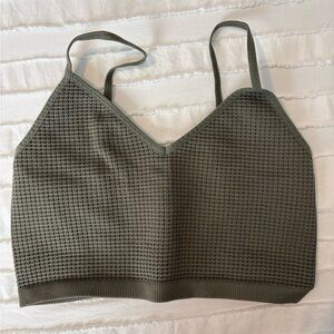 Bozzolo Olive Green Waffle Bralette